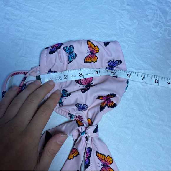 Cute Butterfly Bikini Top Women’s Small Strapless Multi Waist Pastel Pink Small - Picture 5 of 10